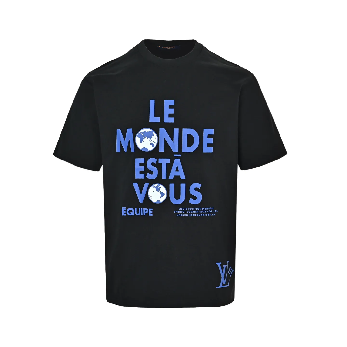 Louis Vuitton/Louis Vuitton Earth letter slogan printed short sleeves